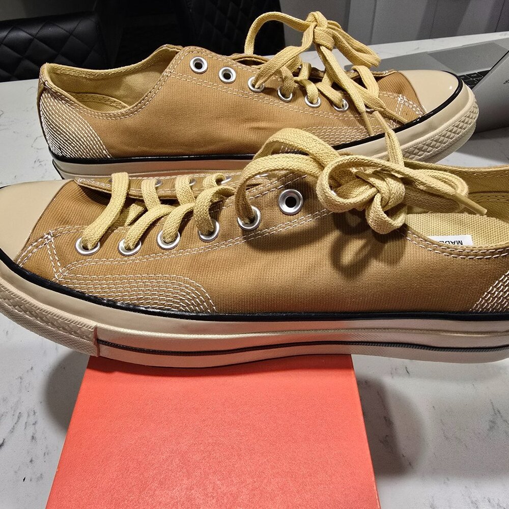 Converse Chuck 70 Low Top Vintage Canvas Shoes Brown Mens 10 Embroidered NEW